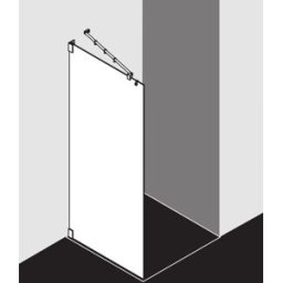 Kermi Système de verre Filia FITWG09020VPK 90x200cm, argent brillant, verre de sécurité trempé clair, avec stabilisation à 45 degrés