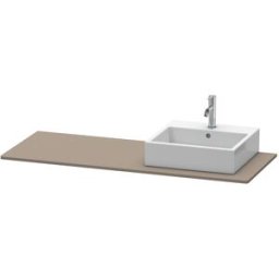 Duravit console XSquare XS060GR9090 140x55cm, avec découpe 2000 , droite, flanelle gris soie mat