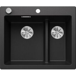 Blanco Pleon 6 Évier Silgranit 523696 61,5 x 51 cm, anthracite, réversible, télécommande de vidange avec commande rotative
