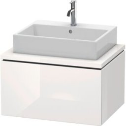 L-Cube Duravit vasque LC581108585 72 x 54,7 cm, blanc brillant, pour console, 1 coulissant
