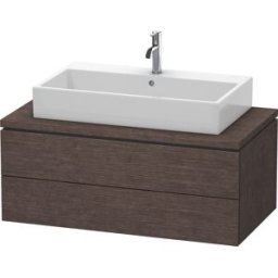 L-Cube Duravit vasque LC581907272 102 x 54,7 cm, chêne foncé brossé, pour console, 2 tiroirs