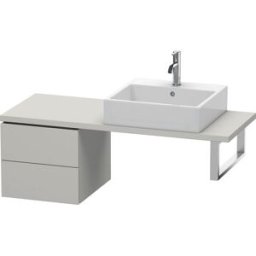 Duravit L-Cube meuble bas LC582600707 42 x 47,7 cm, gris béton mat, pour console, 2 tiroirs