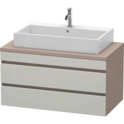 Duravit DuraStyle vasque DS531900743 100 x 54,8 cm, gris béton / basalte mat, pour console, 2 tiroirs