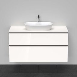 Duravit D-Neo DE496902222 120 x 55 cm, Blanc Brillant , suspendu, 2 tiroirs, plaque console 2000