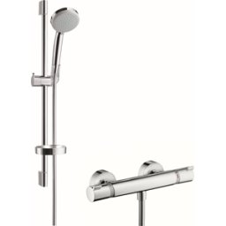 Hansgrohe combinaison de douche Croma 100 27032000 chromé , EcoSmart, DN 15, tige 0,65 m