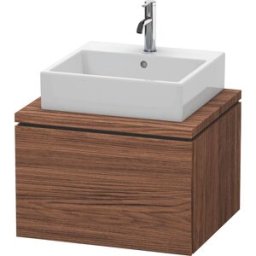 L-Cube Duravit vasque LC581002121 62 x 54,7 cm, noyer foncé, pour console, 1 coulissant