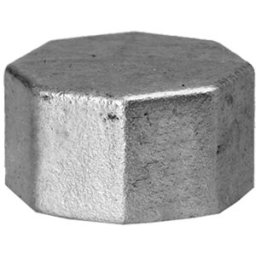Schmidt, Hermann Bouchon en fonte malléable Hermann Schmidt 300 13300065 DN 65, 2 1/2", bordé, galvanisé