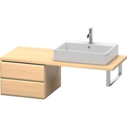 Duravit L-Cube meuble bas LC583707171 52 x 54,7 cm, chêne méditerranéen, pour console, 2 tiroirs