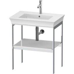 Duravit White Tulip console pour lavabo WT454008585 68,4 x 45 cm, Blanc Brillant , sur pied, métal