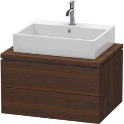 L-Cube Duravit vasque LC581606969 72 x 54,7 cm, noyer brossé, pour console, 2 tiroirs