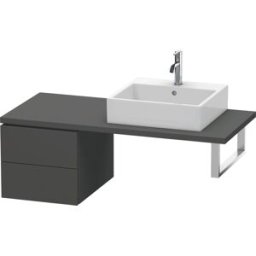 Duravit L-Cube meuble bas LC583604949 42 x 54,7 cm, graphite mat, pour console, 2 tiroirs