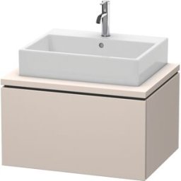 L-Cube Duravit vasque LC581109191 72 x 54,7 cm, taupe mat, pour console, 1 coulissant