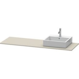 Duravit console XSquare XS060HR6060 160x55cm, avec découpe 2000 , droite, Taupe mat