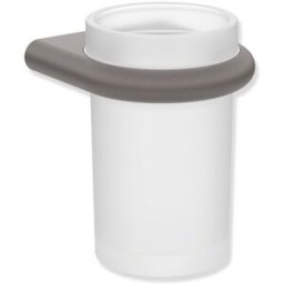 Verre à vin Hewi Série 480 480.04.00060SC avec support, revêtement par poudre gris foncé perle mica mat profond