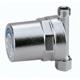 Caleffi Antishock amortisseur de coups de bélier 525130 écrou-raccord 3/8" IT x 3/8" AG, boîtier en laiton, chromé