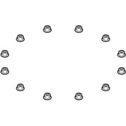 Contre-écrou Geberit Insert de toit Pluvia. 242611001 avec bride pour Kst. Jeu de feuilles 12 pcs.