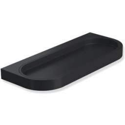 Plateau à ustensiles Hewi System 800 800.03.20060CV 250 mm, insert en plastique, support et gobelet en noir mat profond