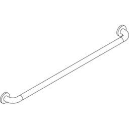 Hewi 477 Badetuchhalter 477.30.32098 1000 mm, blanc signal, insert acier