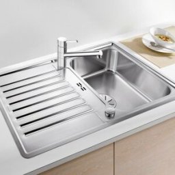 Blanco CLASSIC Pro 45 S-IF évier 523661 86 x 51 cm, Inox soyeux brillant, réversible, vidange à télécommande avec commande rotative
