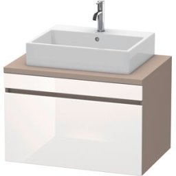 Duravit DuraStyle vasque DS531202243 80 x 54,8 cm, blanc brillant / basalte mat, pour console, coulissant 2000