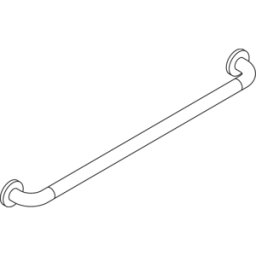 Hewi 477 Badetuchhalter 477.30.31098 800 mm, blanc signal, insert acier