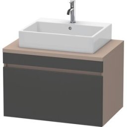 Duravit DuraStyle vasque match0 DS531204943 80 x 54,8 cm, graphite mat / basalte mat, pour console, coulissant 2000