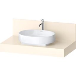 Console de balcon Duravit BA90570IDID0000 100 x 55 x 37 cm, 1 découpe, vasque centrale, ivoire mat
