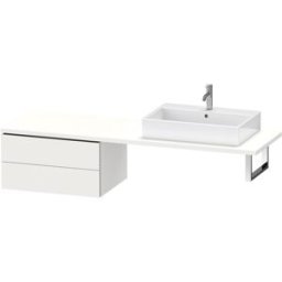 Duravit L-Cube meuble bas LC585901818 72 x 54,7 cm, blanc mat, pour console, 2 tiroirs