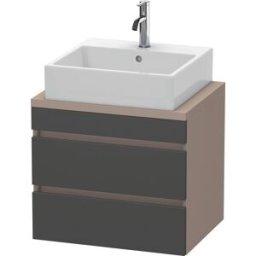 Duravit DuraStyle vasque DS530504943 60 x 47,8 cm, graphite mat / basalte mat, pour console, 2 tiroirs