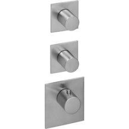 Herzbach jeu de finition Logic XL 11.522015. 2000 .09 module de thermostat Universal , 3 Inox tableau de bord carrés, Inox brossé