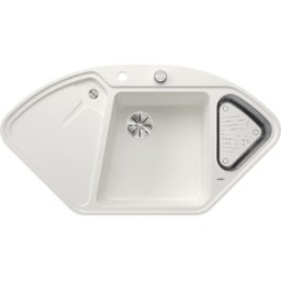 Blancodelta ii-f évier 523673104,2x56cm, PuraDur blanc, avec télécommande de vidange / Accessoires