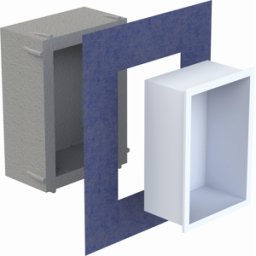 Schedel Multistar vision niche insert BOX3020MR 300 x 200 x 120 mm, avec cadre, bianco blanc