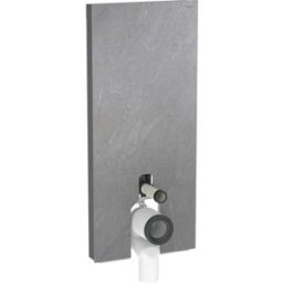 Geberit Monolith module de toilettes au sol 131033005 hauteur 114cm, façade aspect ardoise, côté aluminium chrome noir