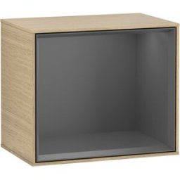 Villeroy und Boch Villeroy et Boch module d' Finion F590GKPC 41.8x35.6x27cm, station de charge, étagère Antracite Matt, Oak Veneer