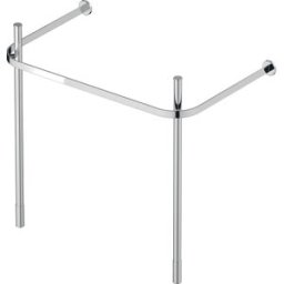 Duravit Happy D.2 console en métal 0030771000 pour lavabo, réglable en hauteur + 5 cm, chrome