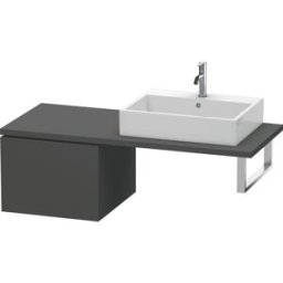 Duravit L-Cube meuble bas LC583204949 52 x 54,7 cm, graphite mat, pour console, 2000 coulissant