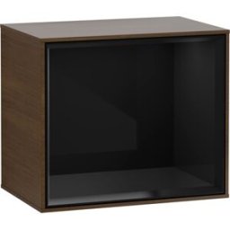 Villeroy und Boch Villeroy et Boch module d' Finion Villeroy et Boch FD10PHGN 41,8x35,6x27cm, étagère Glossy Black, placage noyer