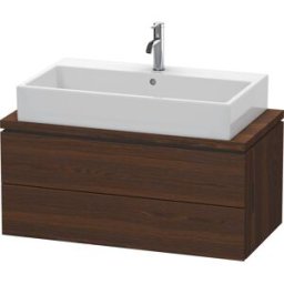 L-Cube Duravit vasque LC580806969 92 x 47,7 cm, noyer brossé, pour console, 2 tiroirs