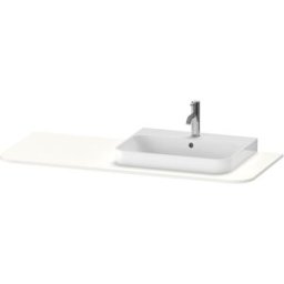 Console de lavabo Duravit Happy D.2 Plus HP031KR3636 130x55cm, avec 1 découpe, lavabo à droite, blanc