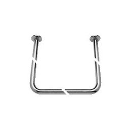 Universal Barre de rideau de douche en U 900x900x900mm, système modulaire, chrome