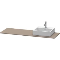 Duravit console XSquare XS060HR9090 160x55cm, avec découpe 2000 , droite, flanelle gris soie mat