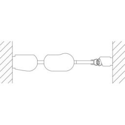Kermi Pega porte battante 2000 -swing avec panneau fixe PE1GR09020VAK 90x200cm, argent brillant, verre de sécurité trempé, droite
