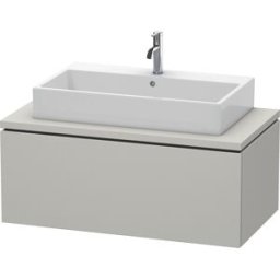 L-Cube Duravit vasque LC581400707 102 x 54,7 cm, gris béton mat, pour console, 1 coulissant