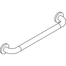 Hewi 801 poignée de bain 801.36.12698 blanc de sécurité, 500 mm, avec noyau en aluminium