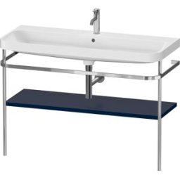 Combinaison lavabo pour meuble Duravit Happy D.2 Plus HP4839O98980000 117,5x49cm, avec console en métal, 1 trou pour robinetterie, finition satinée bleu nuit