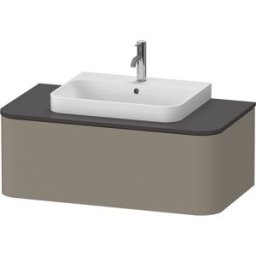 Duravit Happy D.2 Plus meuble sous-vasque HP494109292 100x55cm, pour console, 1 tiroir, pour vasque à poser, gris pierre satiné mat