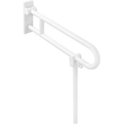 Hewi 801 rail porteur à Hewi 801.50.224S98 850 mm, blanc de sécurité, fixe, avec repose-pieds
