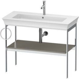 Duravit White Tulip console de lavabo WT4544L9292 98,4 x 45 cm, Steingrau Seidenmatt , sur pied, métal, 2000 porte-serviettes gauche