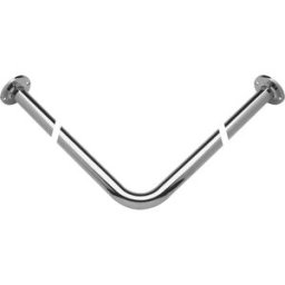 ASW rideau de douche match0 série 1000 105684 1200 x 1200 mm, laiton chromé, Ø 25 mm, forme angulaire