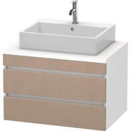 Duravit DuraStyle vasque DS531707518 80 x 54,8 cm, lin / blanc mat, pour console, 2 tiroirs